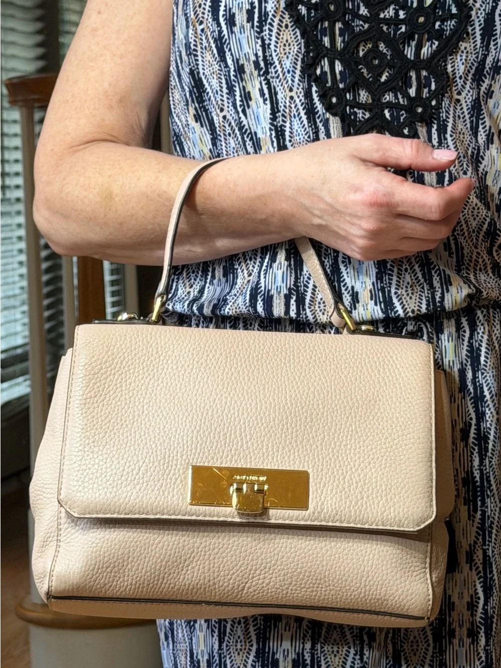 Michael Michael Kors 2010s Classic Callie Ballet Pink Leather Satchel Crossbody